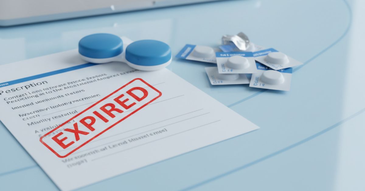 Buy Discount Contact Lenses Online 12 Buy contacts with expired prescription article showing a prescription with expired on it and lenses